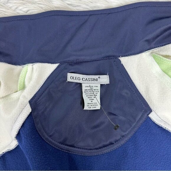 Oleg Cassini Sport Women’s Blue Vintage 90s Soft Shell Luxury Track Jacket M/C45 - Picture 11 of 15